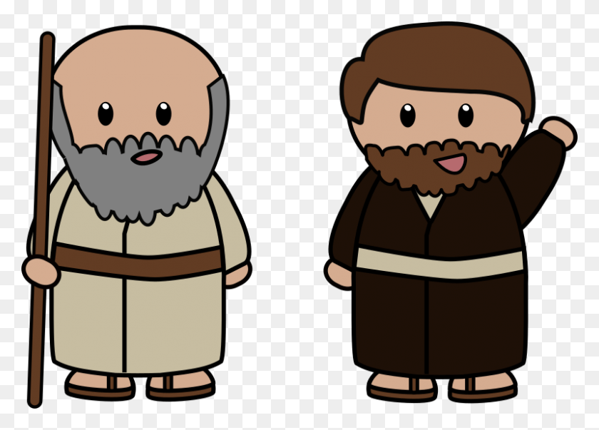 800x557 Paul Of Tarsus Clipart Icon Paul And Silas Cartoon, Clothing, Apparel, Photography HD PNG Download