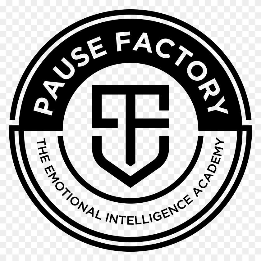 3327x3333 Pause Factory Logo 16 Emblem, Label, Text, Sticker HD PNG Download