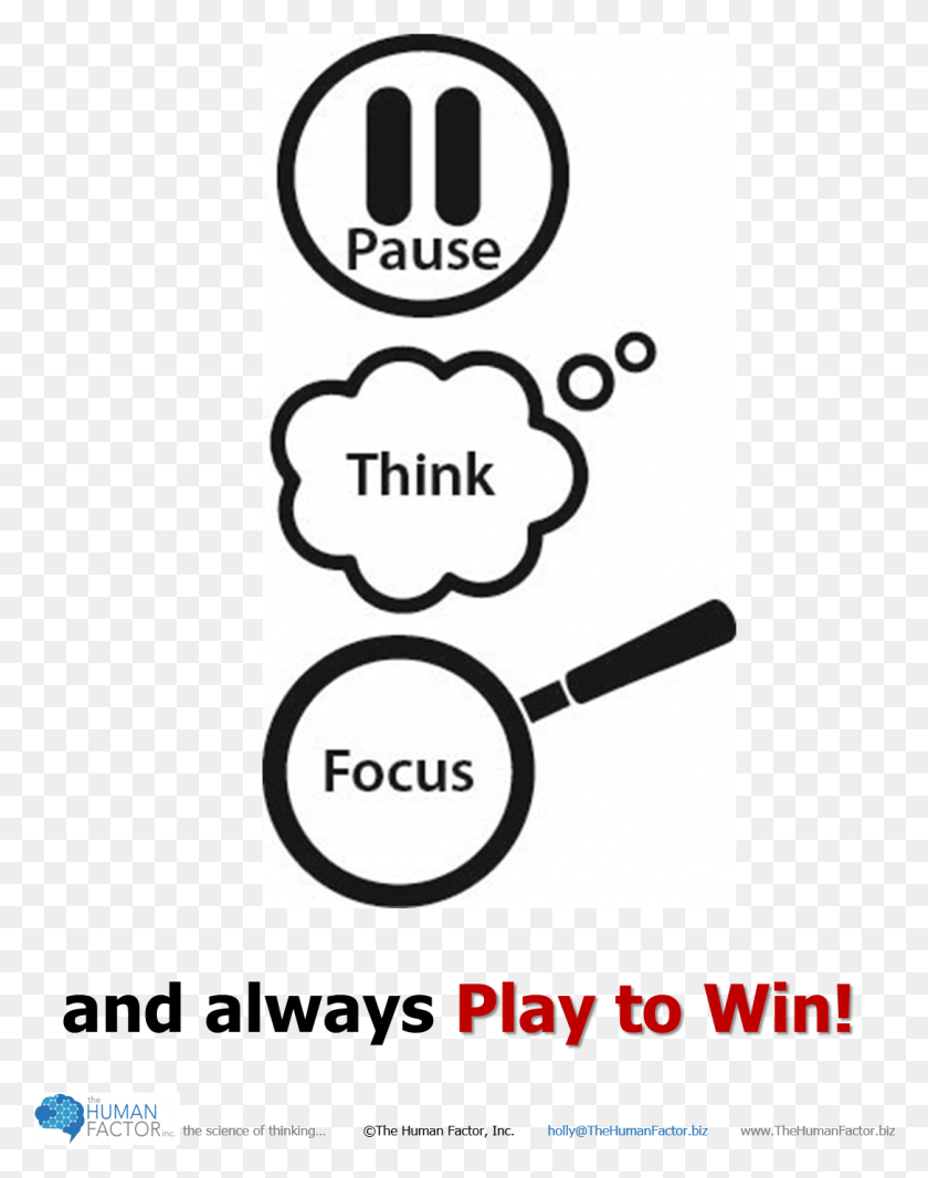 1086x1401 Pause Think And Focus To Win Pause Thinking, Label, Text, Symbol HD PNG Download