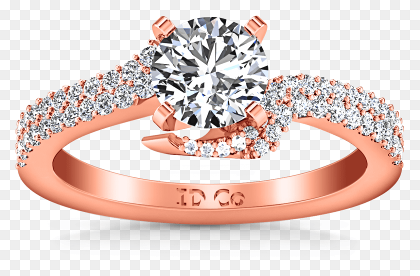 1192x753 Pave Engagement Ring Amber 14k Rose Gold Engagement Ring, Accessories, Accessory, Jewelry HD PNG Download