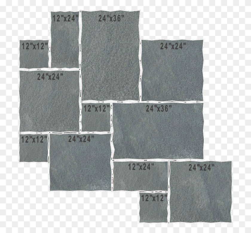 719x719 Pavers Antique Black Jumbo Pattern Rock Face Dimensional Floor Plan, Slate, Tile, Flooring HD PNG Download