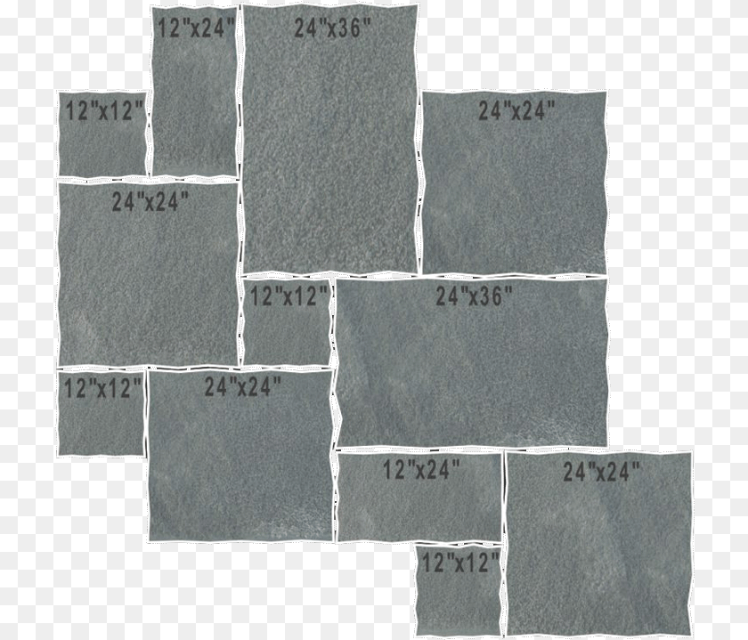 Pavers Antique Black Jumbo Pattern Rock Face Dimensional Floor Plan, Slate, Path, Walkway, Accessories Clipart PNG