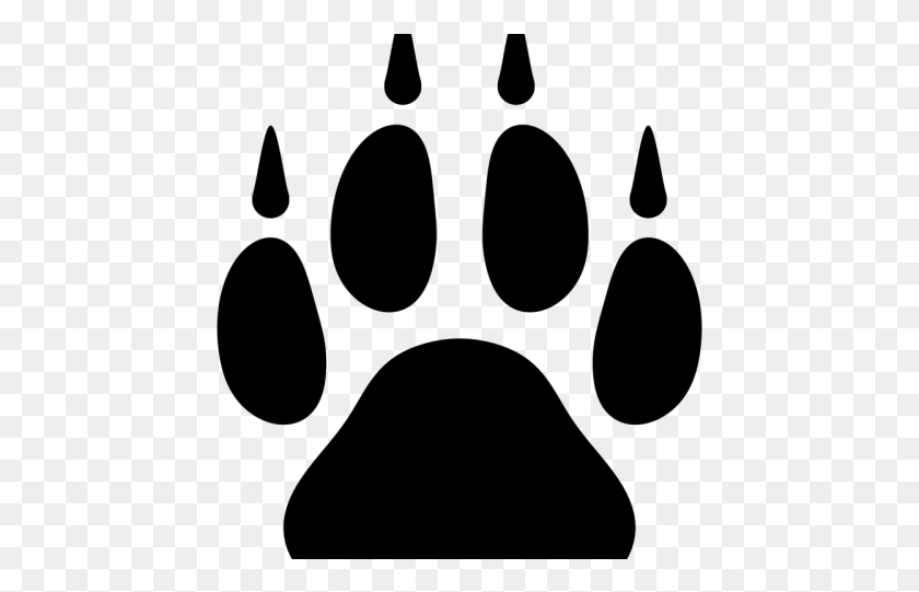 445x481 Paw Clipart Wolf Wolf Paw Print Svg, Gray, World Of Warcraft HD PNG Download