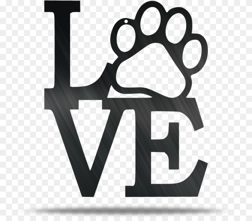 1008x885 Paw Love Metal Wall Sign Love Sign With Dog Paw, Lighting, Cutlery, Weapon, Firearm PNG