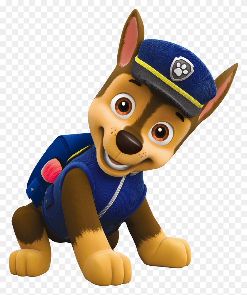 3443x4175 Paw Patrol Chase Cartoon Image Clipart Paw Patrol Characters HD PNG Download