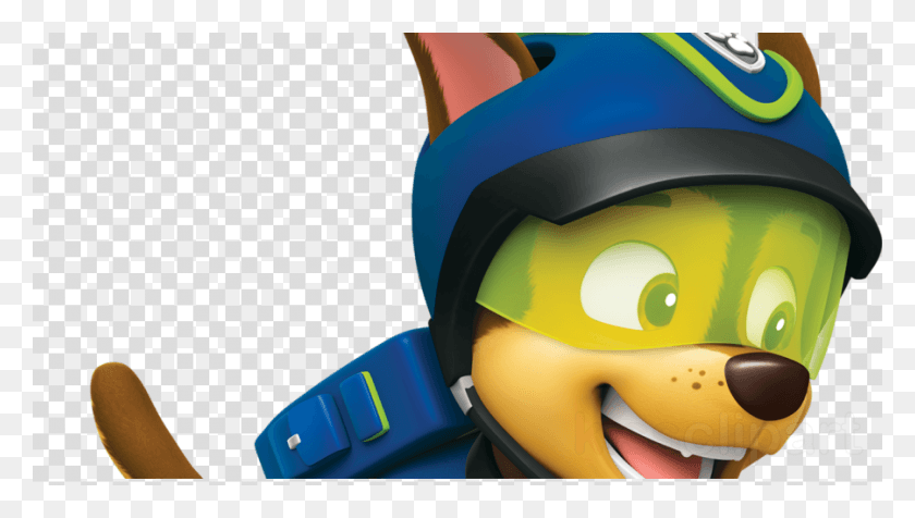 900x480 Paw Patrol Chase Character Clipart Chase Bank Dog Puppy Paw Patrol Chase, Helmet, Clothing, Apparel HD PNG Download
