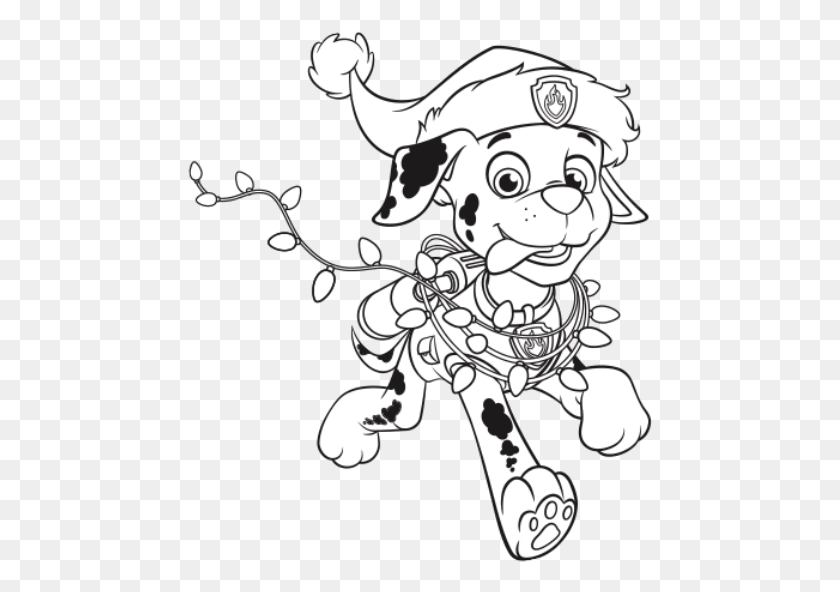 467x532 Paw Patrol Christmas Drawings Festival Collections Christmas Marshall Paw Patrol, Graphics, Floral Design HD PNG Download