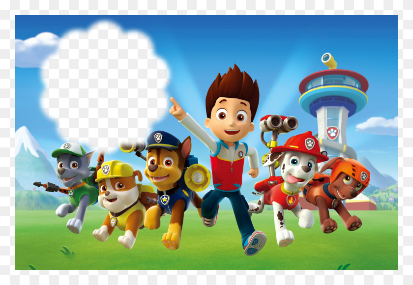 1500x1000 Paw Patrol Frame Paw Patrol Photo Frames, Super Mario, People, Person HD PNG Download