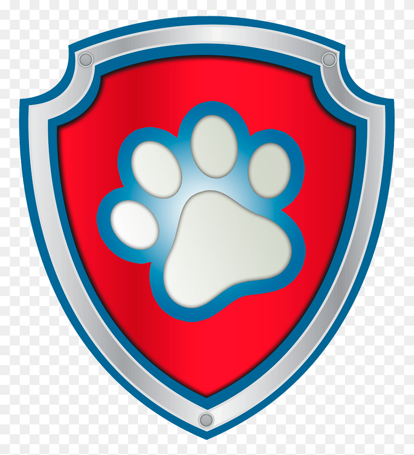 765x862 Paw Patrol Logo Paw Patrol Logo, Shield, Armor HD PNG Download