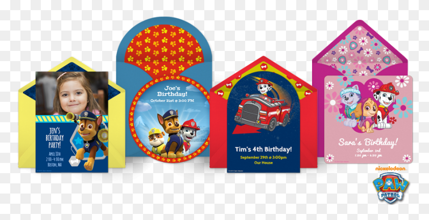 882x421 Paw Patrol Online Invitations Paw Patrol Invitation Online, Poster, Advertisement, Person HD PNG Download