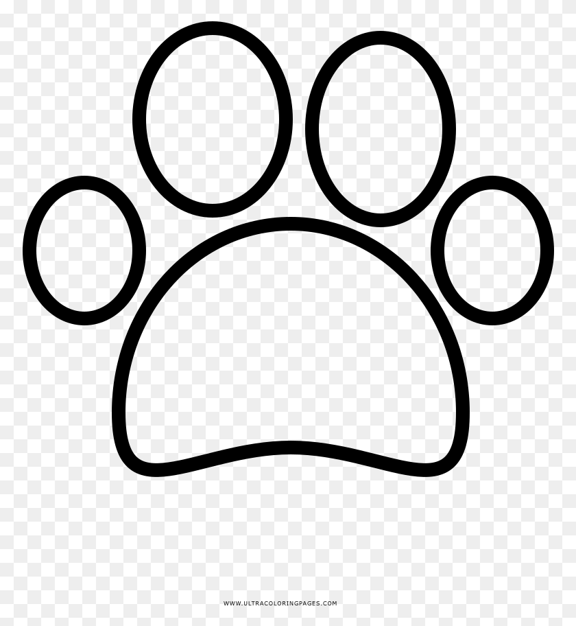 776x852 Paw Print Coloring, Gray, World Of Warcraft HD PNG Download