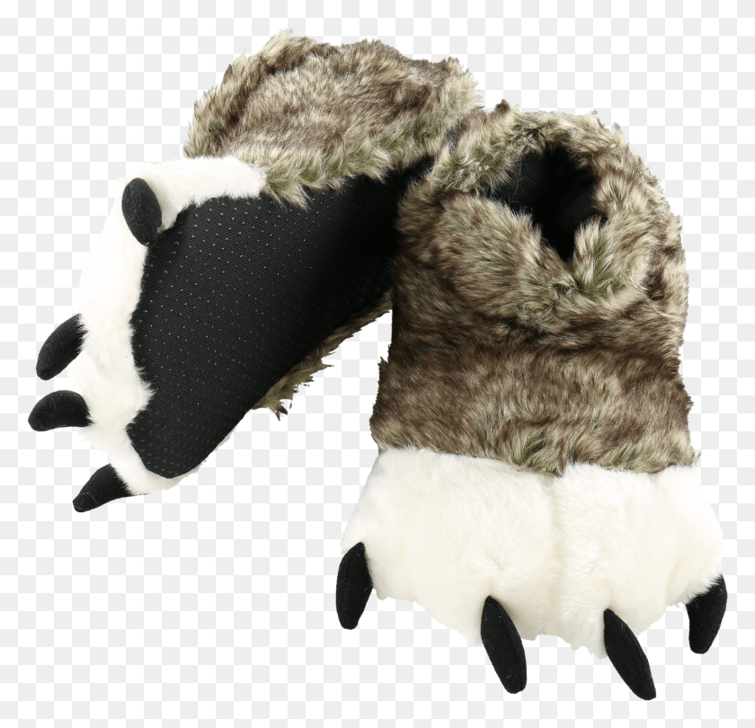 1638x1575 Paw Slipper Image Wolf Slippers, Animal, Mammal, Wildlife HD PNG Download