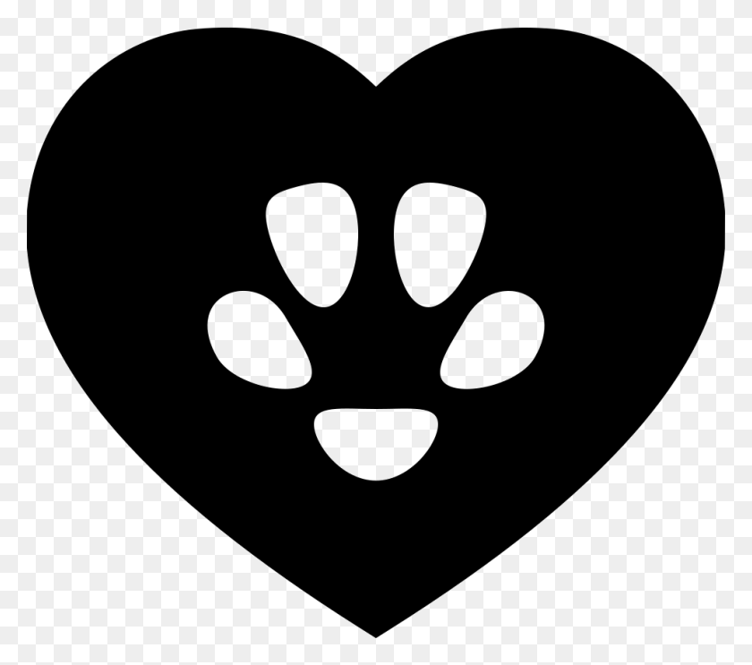 980x859 Pawprint Comments Heart, Stencil, Pillow, Cushion HD PNG Download