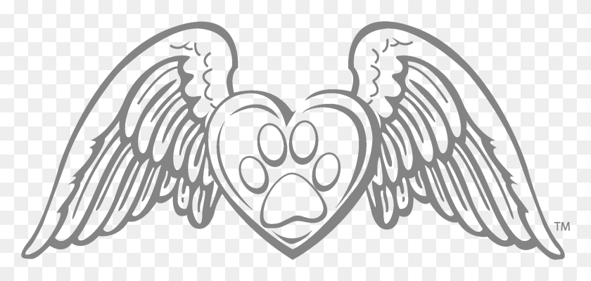 2221x969 Pawprint Drawing Cartoon Angel Wings, Stencil, Label, Text HD PNG Download
