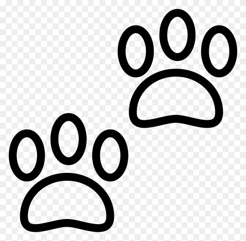 980x960 Pawprints Comments Dog, Stencil, Footprint HD PNG Download