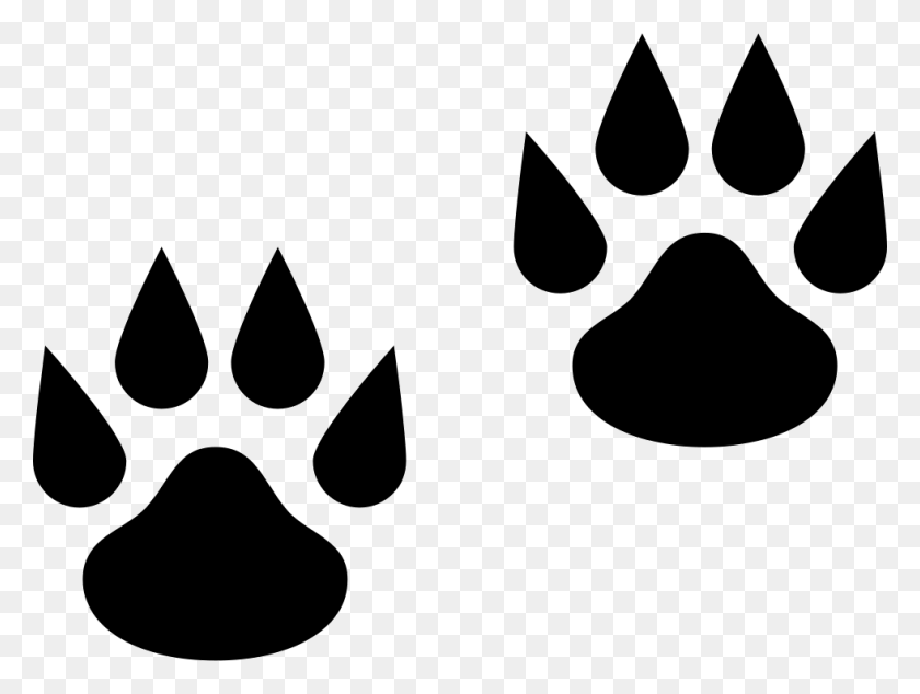 980x722 Pawprints Comments Icon Mammal, Stencil HD PNG Download