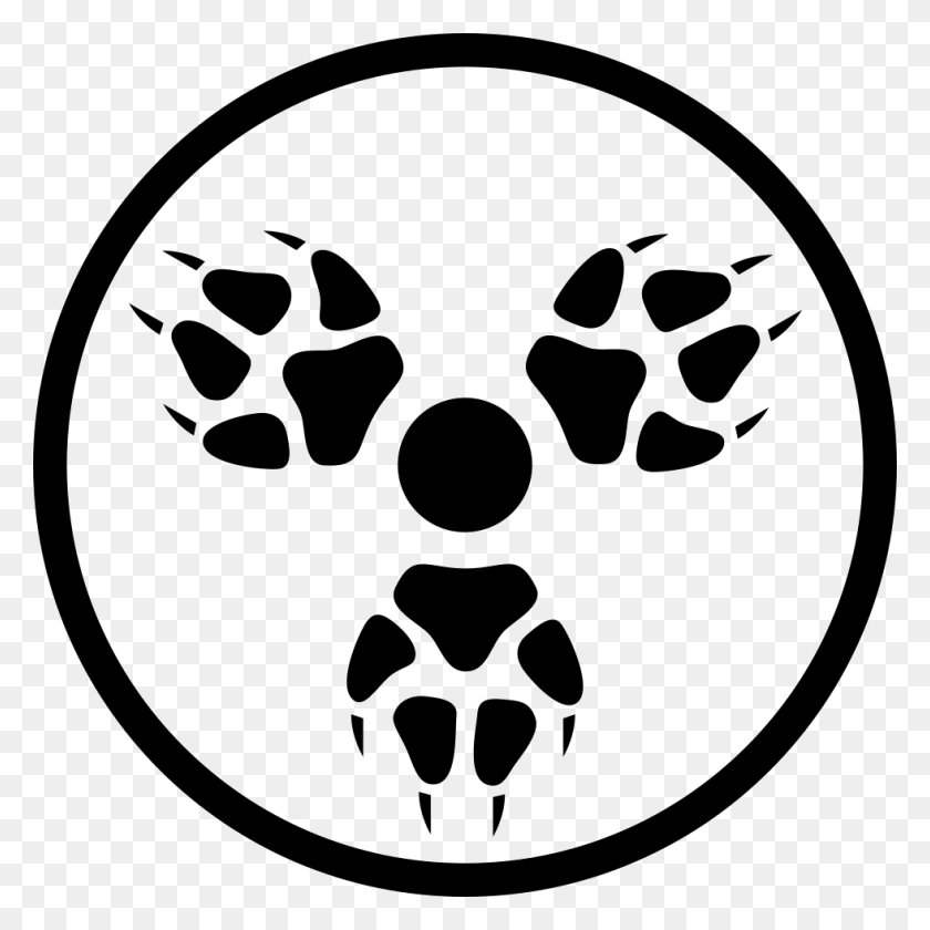 980x980 Pawprints Icon Free Symbols For Coyotes, Stencil, Footprint, Symbol HD PNG Download
