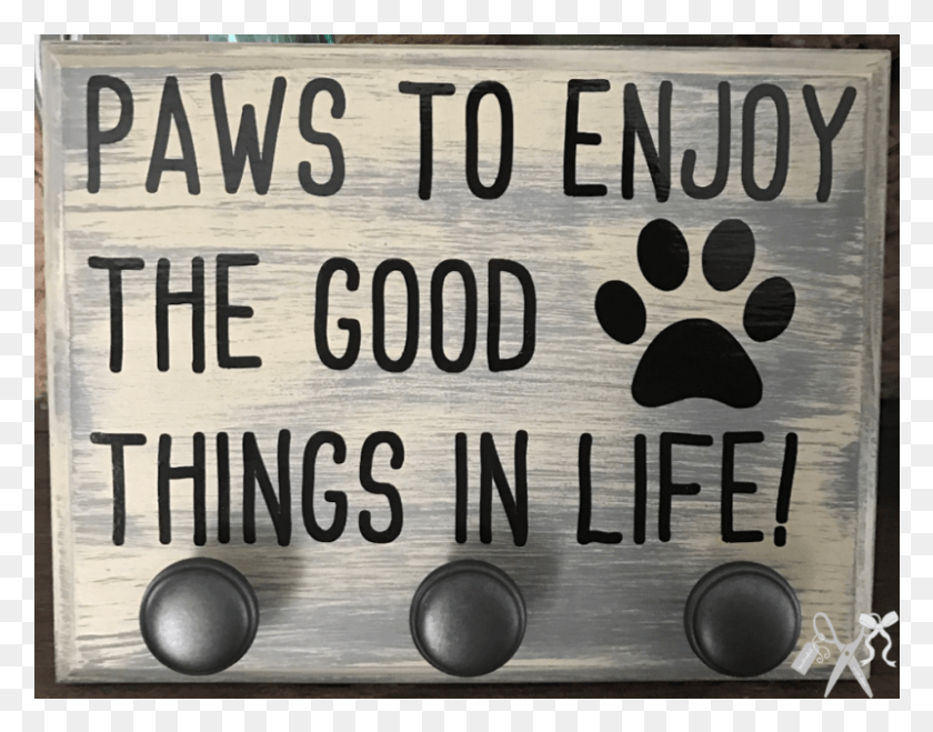 801x616 Paws To Enjoy Wooden Sign Dog, Poster, Advertisement, Text HD PNG Download