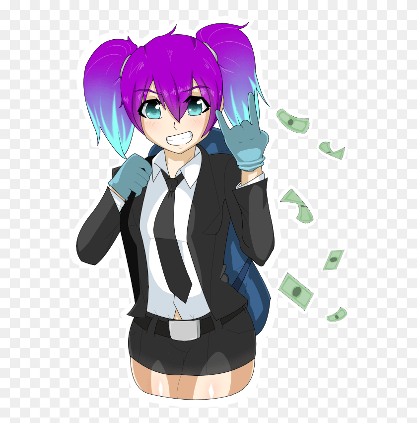 568x791 Payday 2 Kawaii Sticker By Aceofbros Dabiqct Payday 2 Sydney Cute, Manga, Comics, Book HD PNG Download