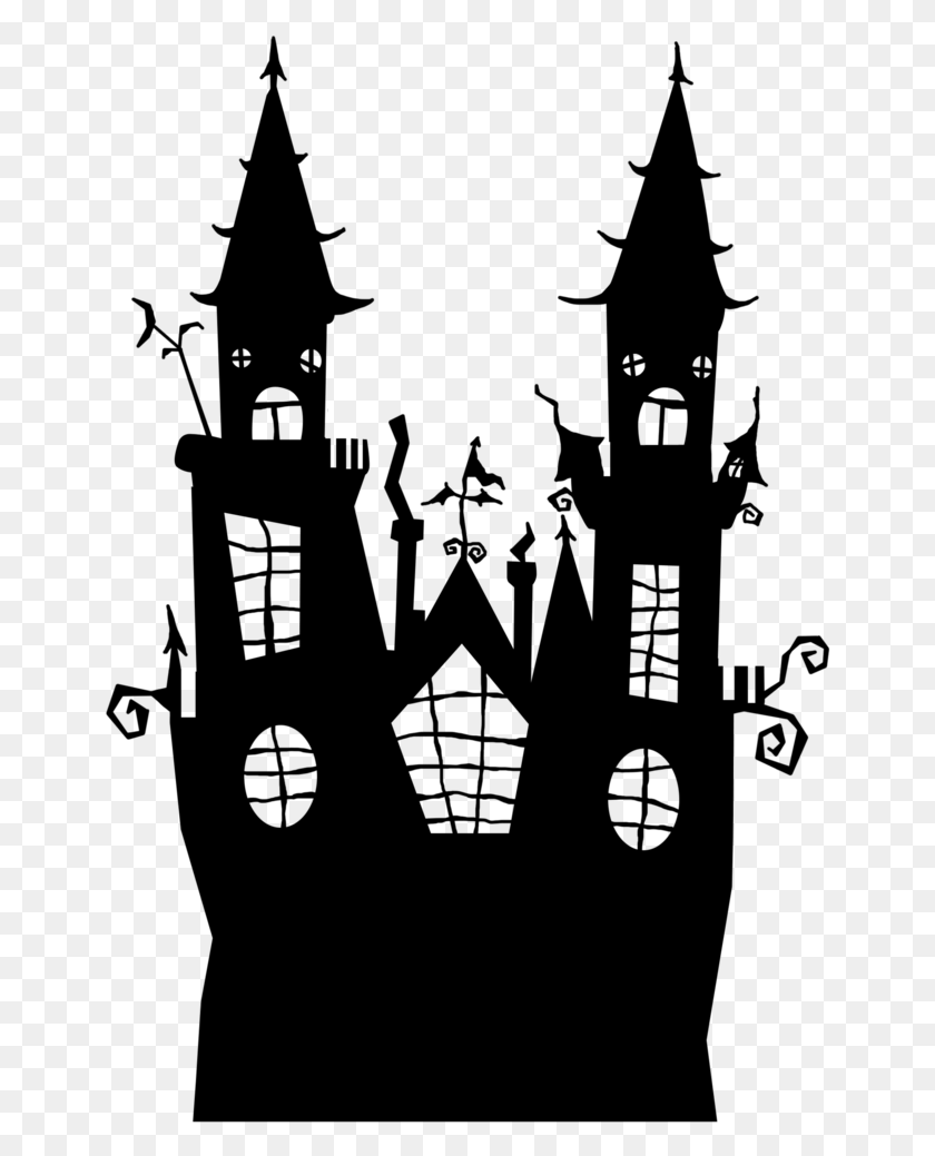 652x979 Pbp Tallulamoon Om Flower Halloween House Black And White, Gray, World Of Warcraft HD PNG Download