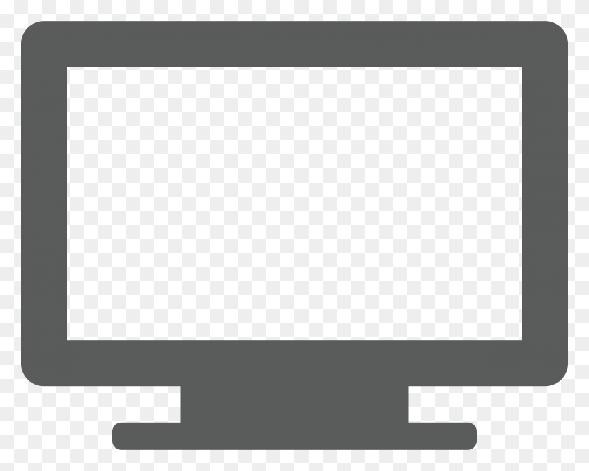 2400x1880 Pc Clipart Black And White Monitor Simple, Screen, Electronics, Display HD PNG Download