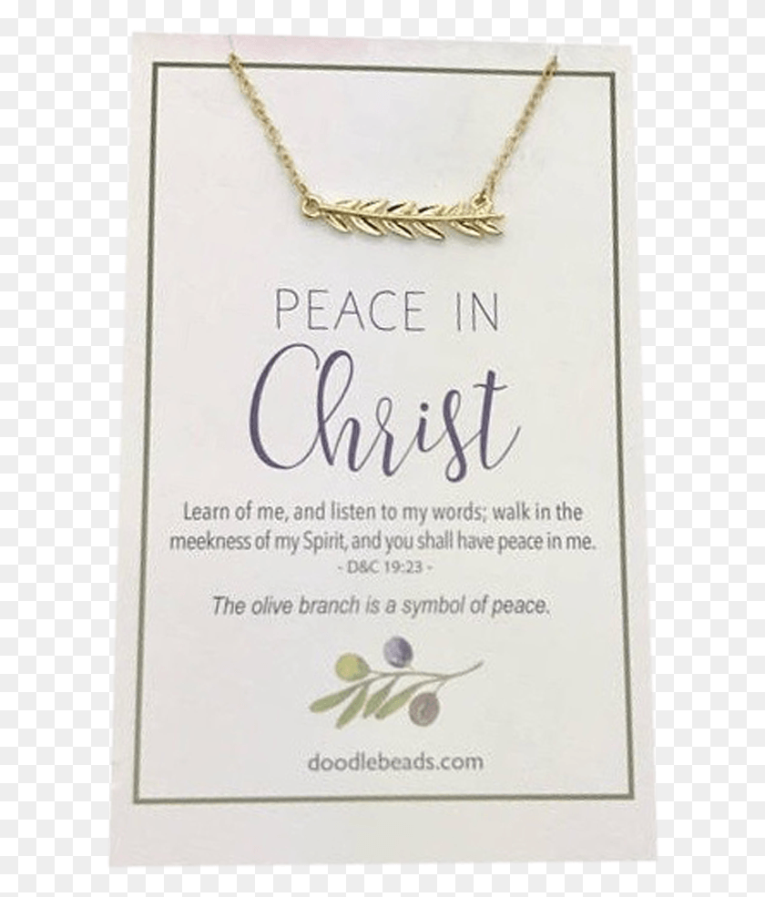 610x925 Pc Olive Branch Bar Necklace Gold Clipped Paper, Text, Handwriting HD PNG Download