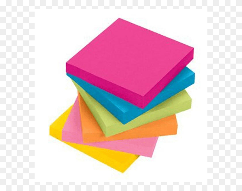 601x601 Pcs Post It 1pk Sticky Notes 3x3 Colors Will Super Sticky Notes, Box, Foam, Paper HD PNG Download