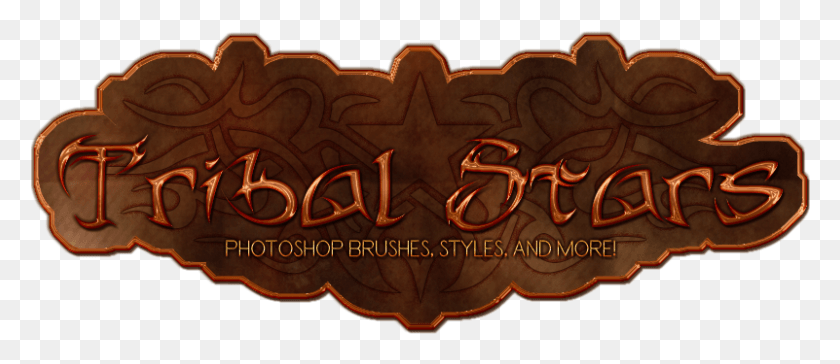 801x313 Pd Tribal Stars Photoshop Brushes Styles Calligraphy, Text, Scissors, Blade HD PNG Download