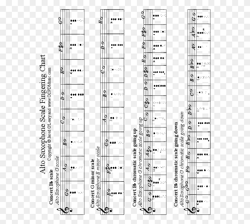 576x694 Pdf B Flat Alto Saxophone Fingering Chart, Word, Text, Number HD PNG Download