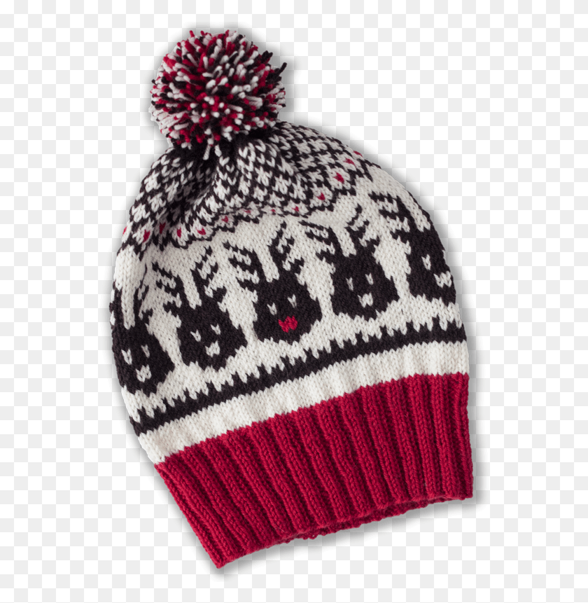 560x801 Pdf Christmas Hat Knitting Pattern Fairisle Christmas Hat Knitting Patterns, Clothing, Apparel, Rug HD PNG Download