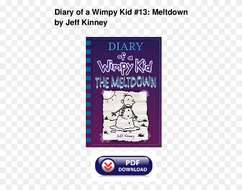 462x599 Pdf Diary Of A Wimpy Kid The Meltdown, Text, Paper, Book HD PNG Download