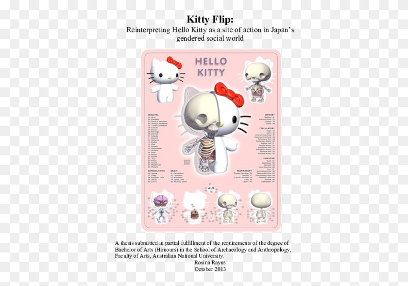 372x529 Descargar Png Hello Kitty Anatomía, Etiqueta, Texto, Publicidad Hd Png