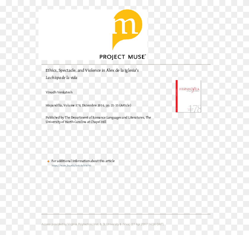 583x735 Pdf Project Muse, Text, Symbol, Logo HD PNG Download