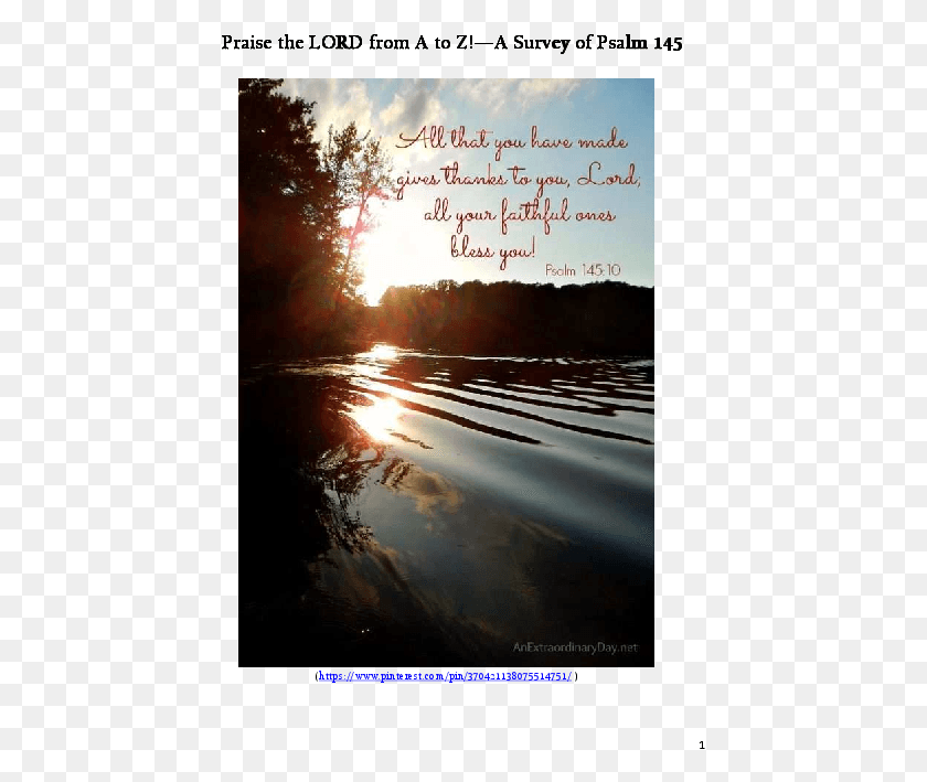 439x649 Pdf Psalms 145, Nature, Outdoors, Sun HD PNG Download