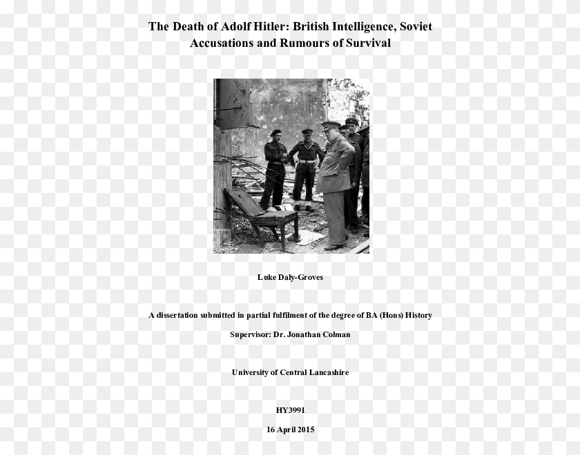 412x600 Pdf Remains Of Adolf Hitler A Biomedical Analysis, Person, Human, Furniture HD PNG Download