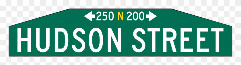 1280x278 Pdot Hudson Street Sign Philadelphia Street Sign Svg, Vehicle, Transportation, License Plate HD PNG Download