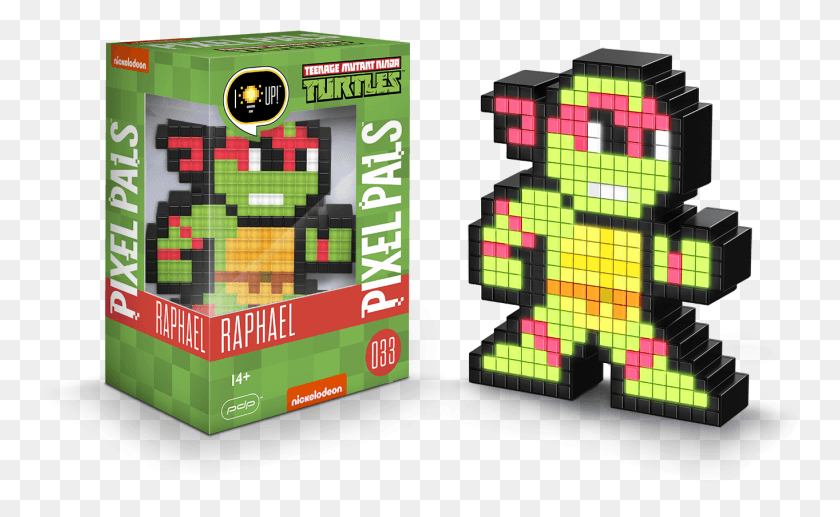 1363x800 Pdp Pixel Pals Teenage Mutant Ninja Turtles Raphael Pixel Pals Tortugas Ninja, Pac Man, Minecraft, Pez Dispenser Hd Png