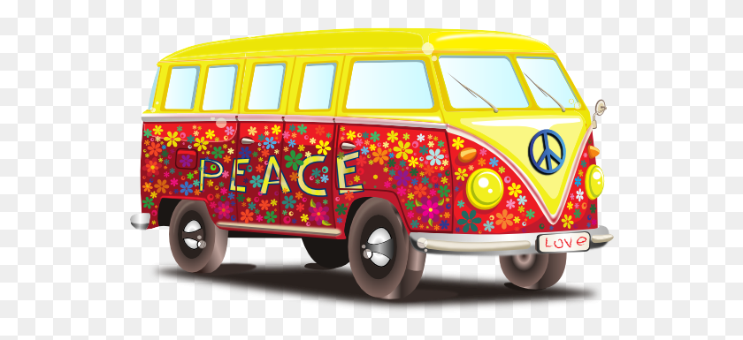 548x325 Peace And Love Vw Bus 555px Flower Power Bus, Fire Truck, Truck, Vehicle HD PNG Download