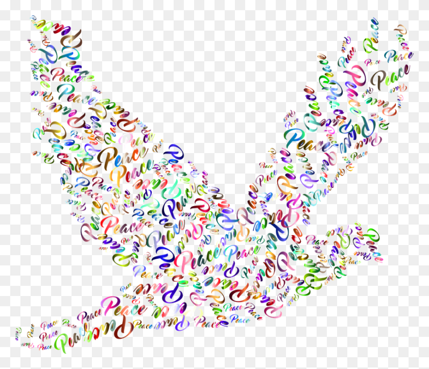 847x720 Peace Animal Bird Cooperation Dove Flying Harmony Peace Dove Transparent Background, Paper, Confetti HD PNG Download