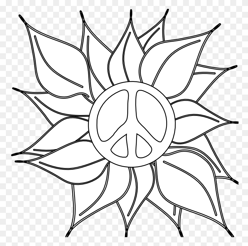 777x772 Peace Clipart Flower Drawings Of Peace Symbol, Pattern HD PNG Download