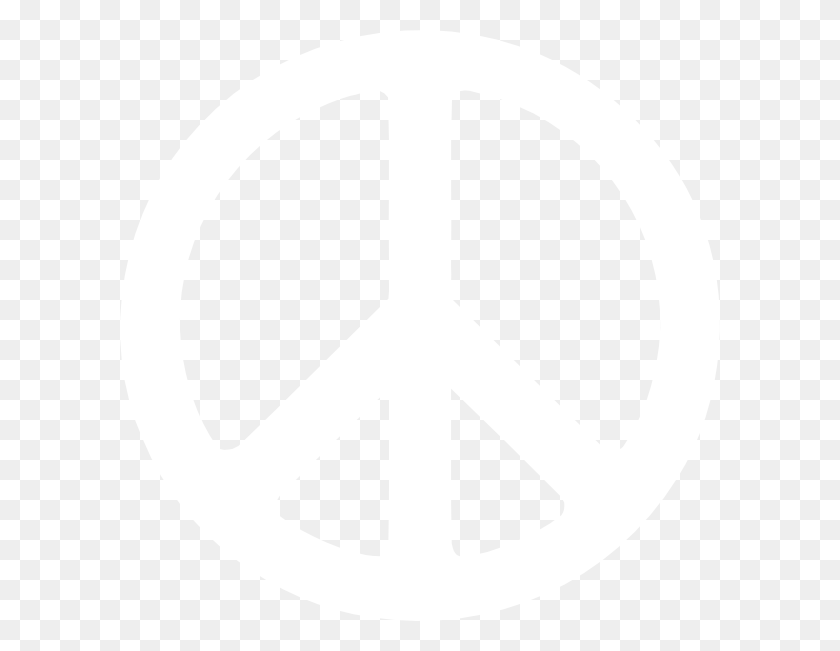 600x591 Peace Clipart Symbolism White Peace Sign On Black Background, Texture, White Board, Text HD PNG Download