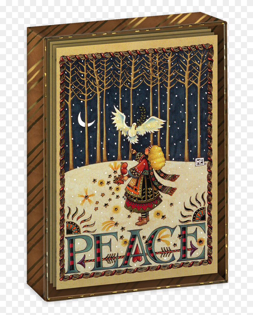693x987 Peace Dove Boxed Christmas Cards Mary Engelbreit Christmas Cards Peace, Text, Rug HD PNG Download