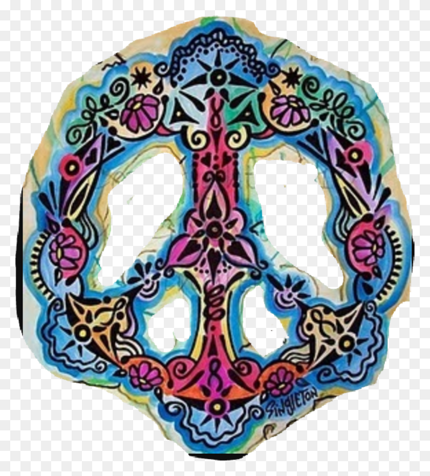 1024x1142 Peace Hippie Love Boho Bohemianfree Arte Hippie, Pattern, Rug HD PNG Download