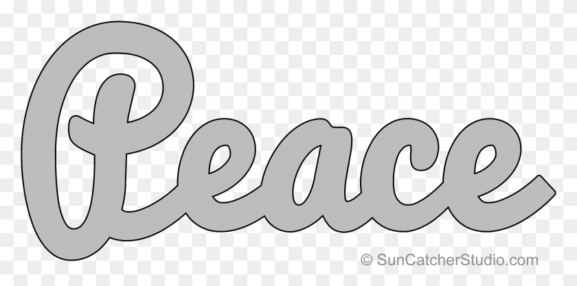 2040x936 Peace Pattern Template Stencil Printable Clip Art Design Peace Stencil Design, Text, Logo, Symbol HD PNG Download