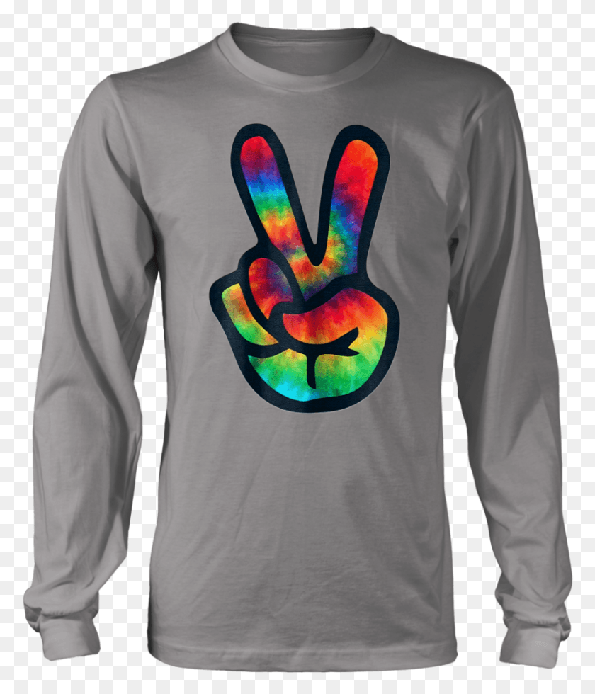 861x1016 Peace Sign Hand Tie Dye T Shirt Shirt, Sleeve, Clothing, Apparel HD PNG Download