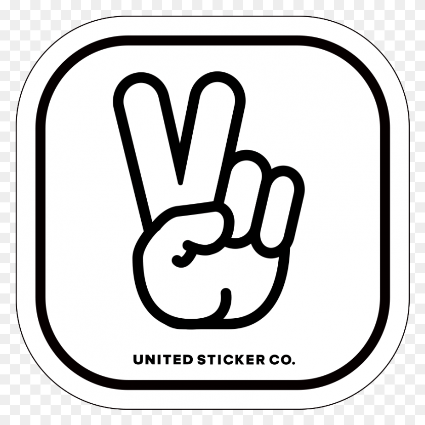 849x849 Peace Sign Outline, Hand, Fist, Symbol HD PNG Download