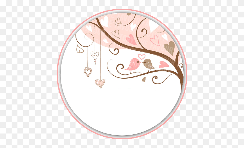 450x450 Peach Brown Stripes Blank Circle Round Cute Bloom Love, Furniture, Pattern, Label HD PNG Download