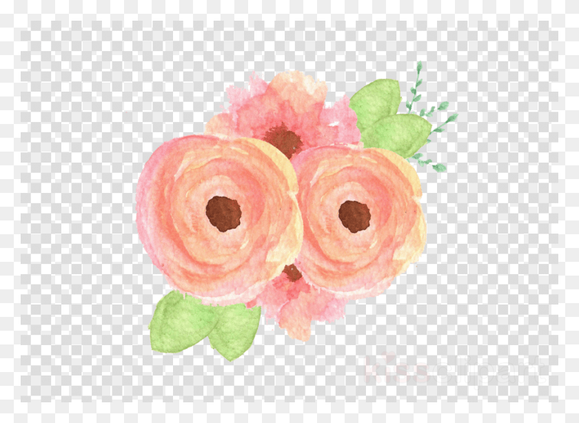 900x640 Peach Flowers Illustrations Clipart Garden Roses Clip Art, Sweets, Food, Confectionery HD PNG Download