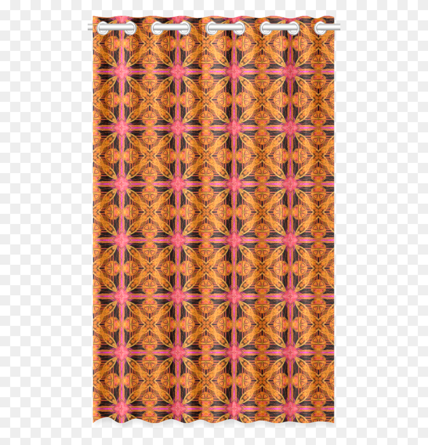 497x814 Peach Lattice Abstract Pink Snowflake Star New Window Motif, Rug, Pattern, Texture HD PNG Download