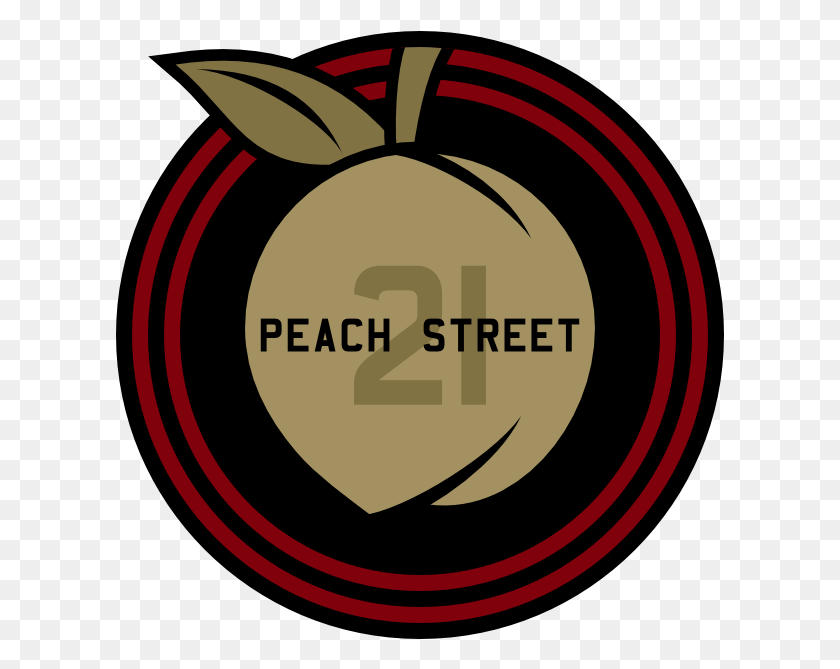 609x609 Peach Street Is A Blog Focused Primarily On Atlanta39s Circle, Label, Text, Plant HD PNG Download